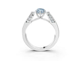 White gold Fancy Blue Marquise Cut Diamond Channel Set Solitaire Ring with Four-Prong Setting_39
