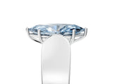 White gold Fancy Blue Marquise Cut Diamond Channel Set Solitaire Ring with Four-Prong Setting_54