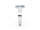 White gold Fancy Blue Marquise Cut Diamond Channel Set Solitaire Ring with Four-Prong Setting_57