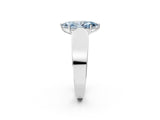 White gold Fancy Blue Marquise Cut Diamond Channel Set Solitaire Ring with Four-Prong Setting_58