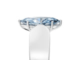 White gold Fancy Blue Marquise Cut Diamond Channel Set Solitaire Ring with Four-Prong Setting_60