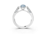 White gold Fancy Blue Marquise Cut Diamond Channel Set Solitaire Ring with Four-Prong Setting_68