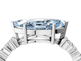 White gold Fancy Blue Marquise Cut Diamond Cluster Pavé Band with Four-Prong Setting_16