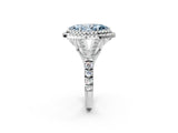 White gold Fancy Blue Marquise Cut Diamond Double Halo Ring with Split Shank and Prong Setting_29