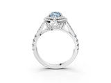 White gold Fancy Blue Marquise Cut Diamond Double Halo Ring with Split Shank and Prong Setting_30