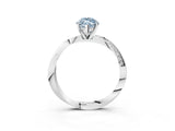White gold Fancy Blue Marquise Cut Diamond Engagement Ring with Side Stone Accents and Four-Prong Setting_111