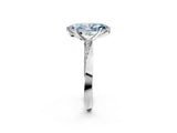 White gold Fancy Blue Marquise Cut Diamond Engagement Ring with Side Stone Accents and Four-Prong Setting_14