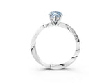 White gold Fancy Blue Marquise Cut Diamond Engagement Ring with Side Stone Accents and Four-Prong Setting_15