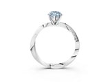 White gold Fancy Blue Marquise Cut Diamond Engagement Ring with Side Stone Accents and Four-Prong Setting_27