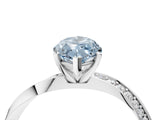 White gold Fancy Blue Marquise Cut Diamond Engagement Ring with Side Stone Accents and Four-Prong Setting_28