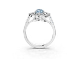 White gold Fancy Blue Marquise Cut Diamond Floral Halo Split Shank Prong Setting Ring_15