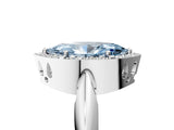 White gold Fancy Blue Marquise  Cut Diamond Halo Engagement Ring with Split Shank and Four-Prong Setting_95
