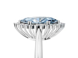 White gold Fancy Blue Marquise  Cut Diamond Halo Ring with Solitaire Band and Prong Setting_79