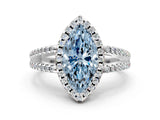 White gold Fancy Blue Marquise Cut Diamond Halo Split Shank Engagement Ring_69