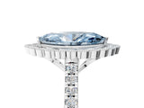 White gold Fancy Blue Marquise  Cut Diamond Milgrain Floral Halo Engagement Ring with Pavé Band_20