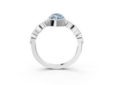 White gold Fancy Blue Marquise  Cut Diamond Milgrain Marquise Band with Prong Setting_6