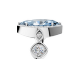 White gold Fancy Blue Marquise  Cut Diamond Milgrain Marquise Band with Prong Setting_8