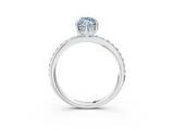 White gold Fancy Blue Marquise  Cut Diamond Pavé Band Ring with Four-Prong Setting_27