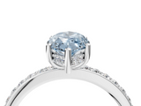 White gold Fancy Blue Marquise  Cut Diamond Pavé Band Ring with Four-Prong Setting_28