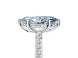 White gold Fancy Blue Marquise  Cut Diamond Pavé Band Ring with Four-Prong Setting_29