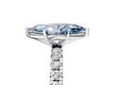 White gold Fancy Blue Marquise  Cut Diamond Pavé Band with Four-Prong Setting_68