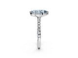 White gold Fancy Blue Marquise Cut Diamond Pave Band Solitaire Ring with Round  and Prong Setting_144