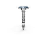 White gold Fancy Blue Marquise  Cut Diamond Pave Band with Four-Prong Setting_39