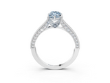 White gold Fancy Blue Marquise  Cut Diamond Pave Band with Four-Prong Setting_40