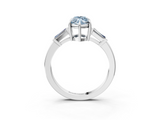 White gold Fancy Blue Marquise  Cut Diamond Ring with Tapered Baguette Side Stones in Four-Prong Setting_6