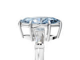 White gold Fancy Blue Marquise  Cut Diamond Ring with Tapered Baguette Side Stones in Four-Prong Setting_8