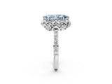 White gold Fancy Blue Marquise Cut Diamond Scalloped Halo Engagement Ring with Round Shared Prong Band_27