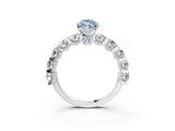 White gold Fancy Blue Marquise Cut Diamond Side Stone Engagement Ring with Four-Prong Setting_52