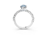 White gold Fancy Blue Marquise Cut Diamond Side Stone Solitaire Ring with Round  and Four-Prong Setting_15