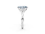 White gold Fancy Blue Marquise Cut Diamond Solitaire Celtic Knot Ring with Four-Prong Setting_89
