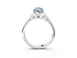 White gold Fancy Blue Marquise Cut Diamond Solitaire Engagement Ring with Cathedral Setting and Four-Prong Mount_137
