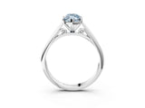 White gold Fancy Blue Marquise Cut Diamond Solitaire Engagement Ring with Cathedral Setting and Four-Prong Mount_172