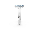 White gold Fancy Blue Marquise Cut Diamond Solitaire Engagement Ring with Cathedral Setting and Four-Prong Mount_27