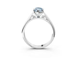 White gold Fancy Blue Marquise Cut Diamond Solitaire Engagement Ring with Cathedral Setting and Four-Prong Mount_28