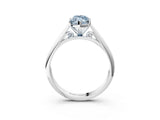 White gold Fancy Blue Marquise Cut Diamond Solitaire Engagement Ring with Cathedral Setting and Four-Prong Mount_77