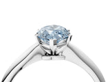 White gold Fancy Blue Marquise Cut Diamond Solitaire Engagement Ring with Classic Band and Four-Prong Setting_119
