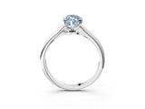 White gold Fancy Blue Marquise Cut Diamond Solitaire Engagement Ring with Classic Band and Four-Prong Setting_119
