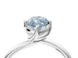 White gold Fancy Blue Marquise Cut Diamond Solitaire Engagement Ring with Four-Prong Setting and Classic Band_35