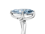 White gold Fancy Blue Marquise Cut Diamond Solitaire Engagement Ring with Four-Prong Setting and Classic Band_37