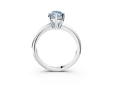 White gold Fancy Blue Marquise Cut Diamond Solitaire Engagement Ring with Round Band and Four-Prong Setting_210