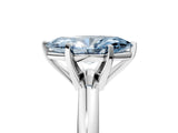 White gold Fancy Blue Marquise Cut Diamond Solitaire Engagement Ring with Round Band and Four-Prong Setting_212