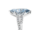White gold Fancy Blue Marquise Cut Diamond Solitaire Engagement Ring with Twisted Pavé Band and Four-Prong Setting_100