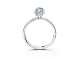 White gold Fancy Blue Marquise Cut Diamond Solitaire Ring with Four-Prong Setting and Pavé Band_6