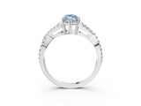 White gold Fancy Blue Marquise Cut Diamond Solitaire Ring with Four-Prong Setting and Twisted Pavé Band_37
