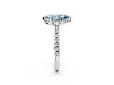 White gold Fancy Blue Marquise Cut Diamond Solitaire Ring with Pavé Band and Four-Prong Setting_71