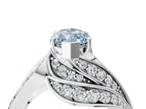 White gold Fancy Blue Marquise Cut Diamond Solitaire Ring with Prong Setting and Twisted Pavé Band_16